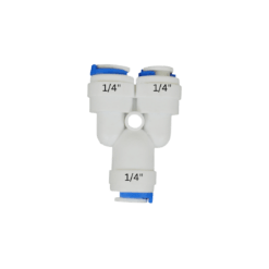 1/4-Inch Three Way Y-Union Connector (TEE Y) for RO Systems