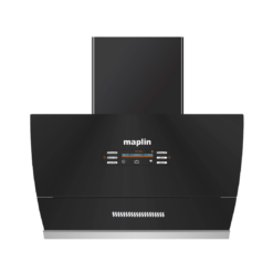 Maplin - 90 cm Glass Kitchen Chimney with Voice Control, Touch, Motion Control, Auto Clean, Clock/Timer