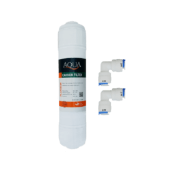 Aqua Platinum Carbon Filter with 2 Double Push Elbows for Water Purification Systems