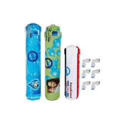 Aquagrand EAU+ Carbon Filter, Sediment Filter and Post Carbon Filter Pack with 4 Push Elbows – Complete RO Water Purification Solution