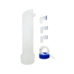 RO Water Purification Kit: Membrane Housing, Three Elbow Connectors, and Teflon Tape